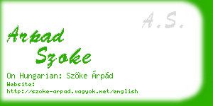 arpad szoke business card